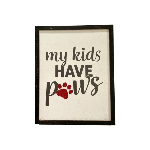 DIY Pet Wreath Making Kit, My Kids Have Paws Sign Ribbon Bundle Set, Decor Craft - Picture 2 of 5